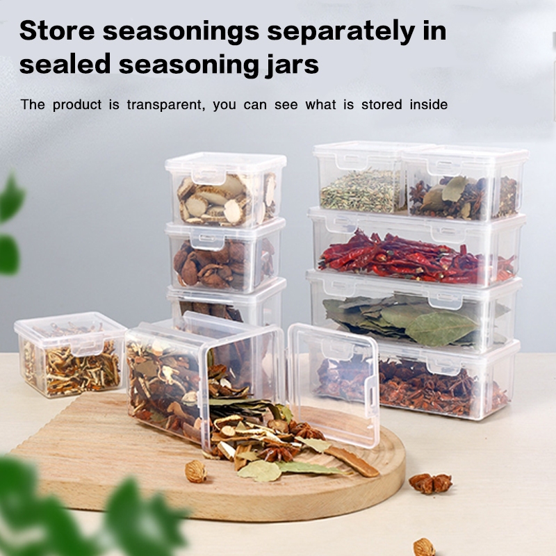 Airtight Spice Box Kitchen organizer Flavoring Seasoning Food Storage ...