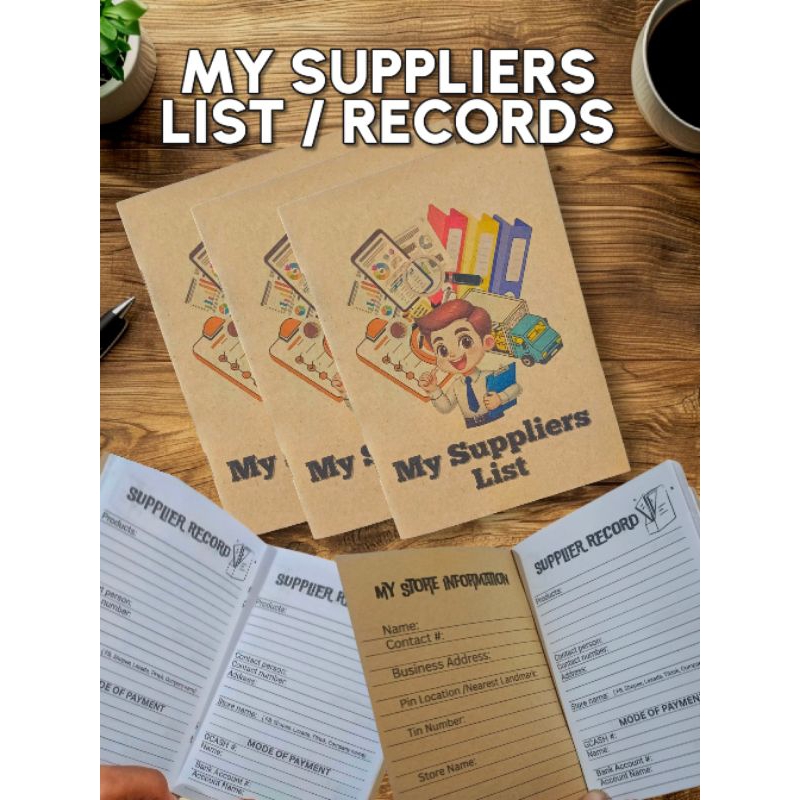 SUPPLIERS LIST / RECORDS BOOKLET 32 PAGES | Shopee Philippines
