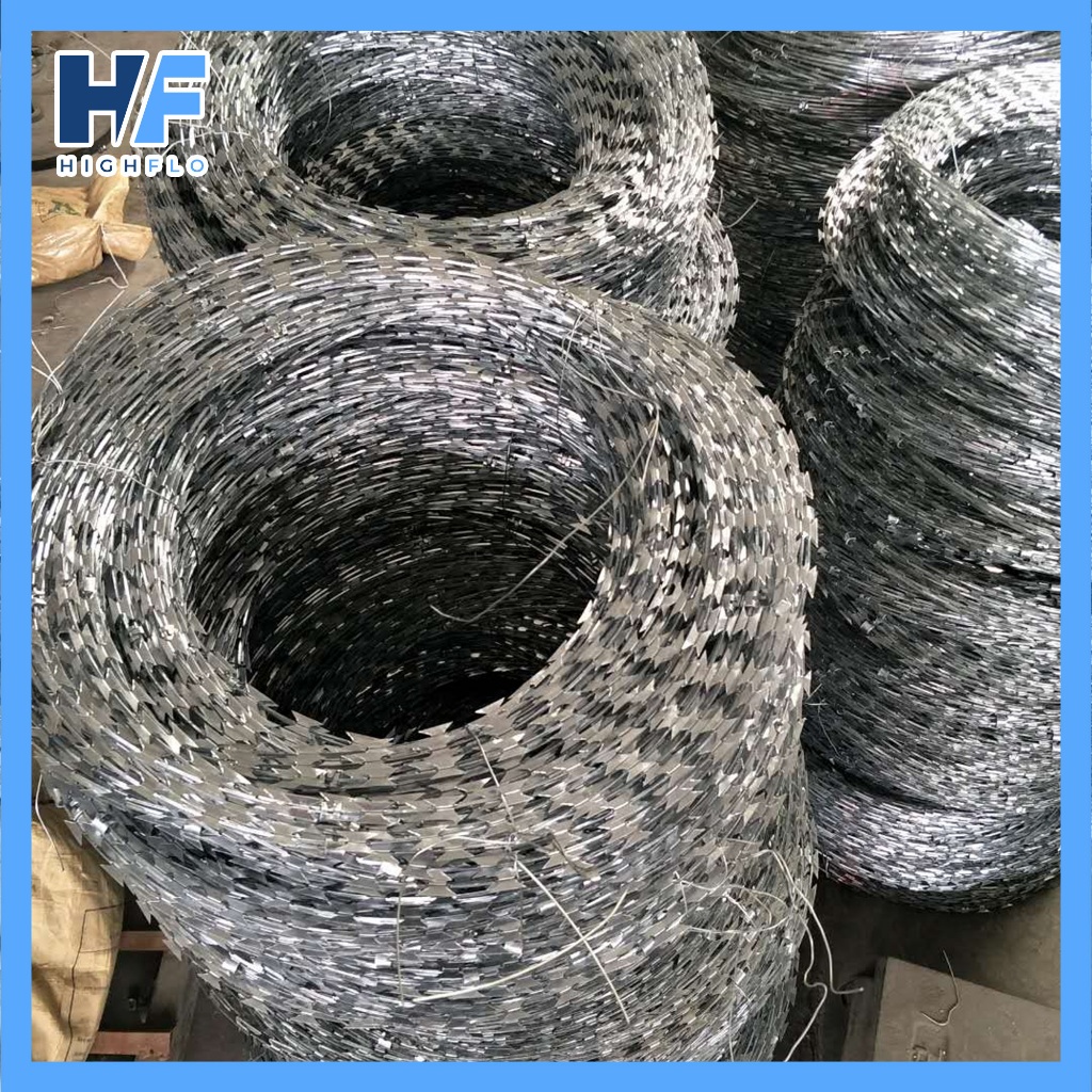 HIGHFLO Concertina Wire Combat Wire Double Loop For Fence Protection ...