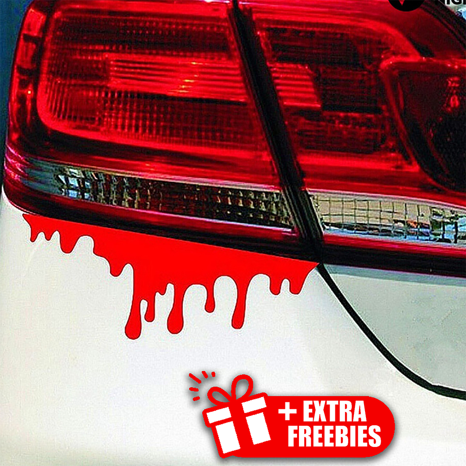 Red Blood Sticker for Motorcycle Stickers Waterproof Crime Bloody Bleed ...