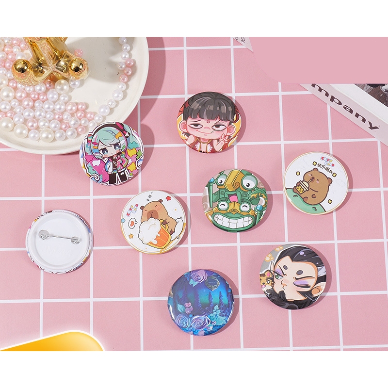 100pcs DIY safty pin button badge blank material button badge parts ...