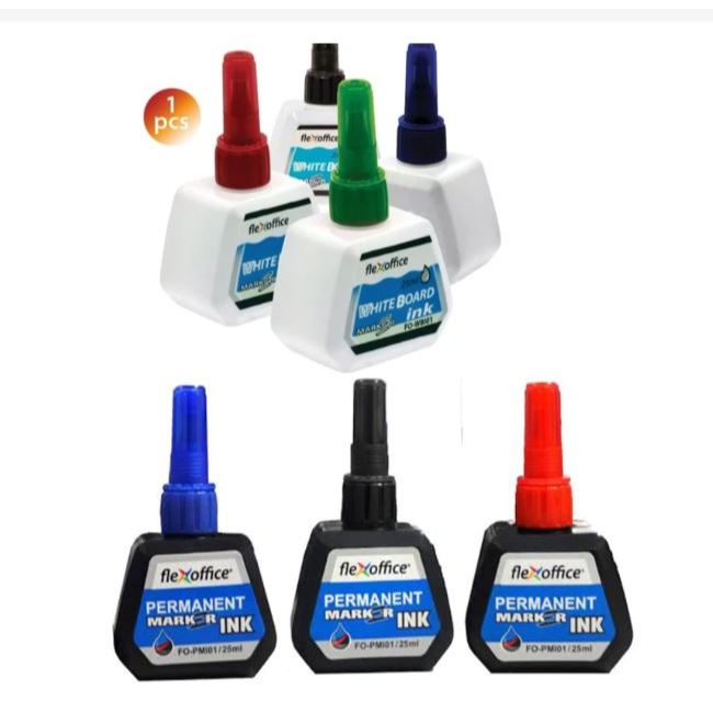 FlexOffice Whiteboard Marker Ink / Permanent Marker Ink 25 ml | Shopee ...