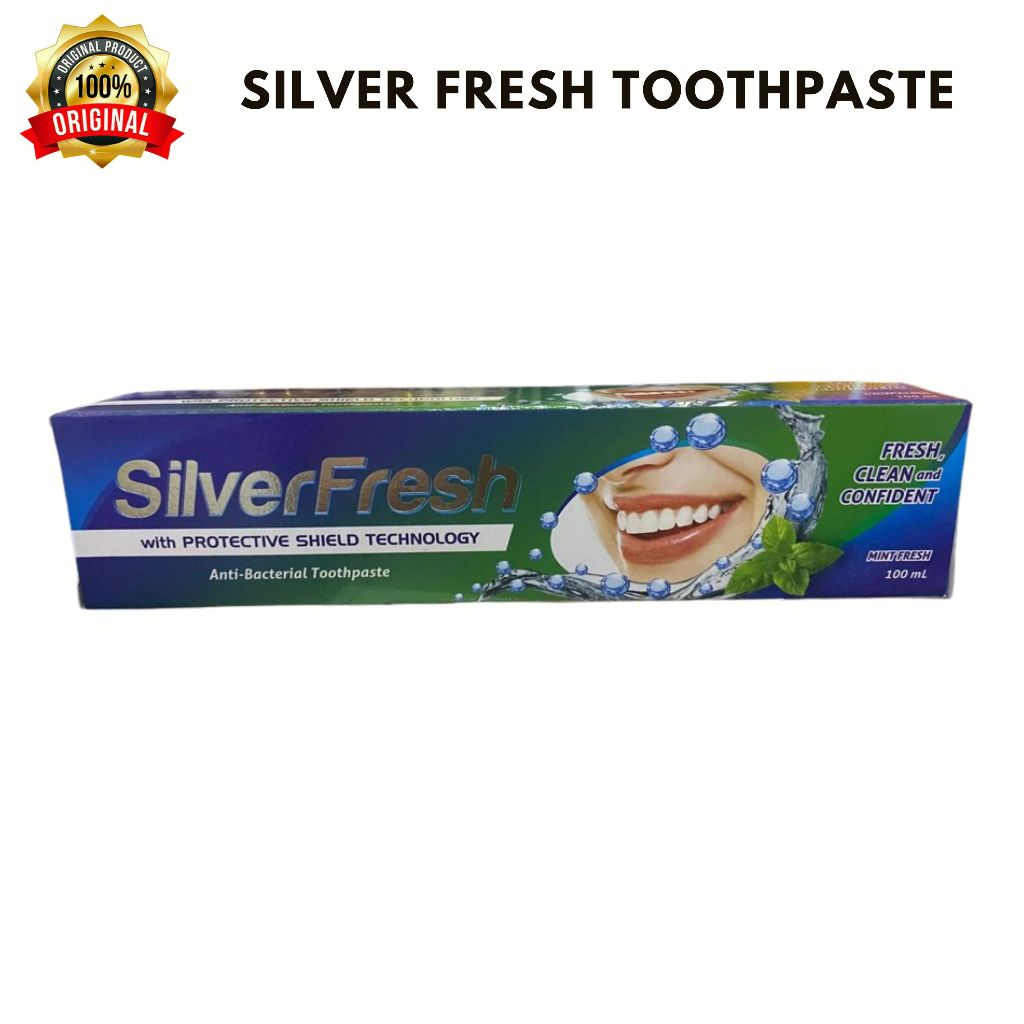 100% Authenitc Silver Fresh Anti-Bacterial Toothpaste | Shopee Philippines