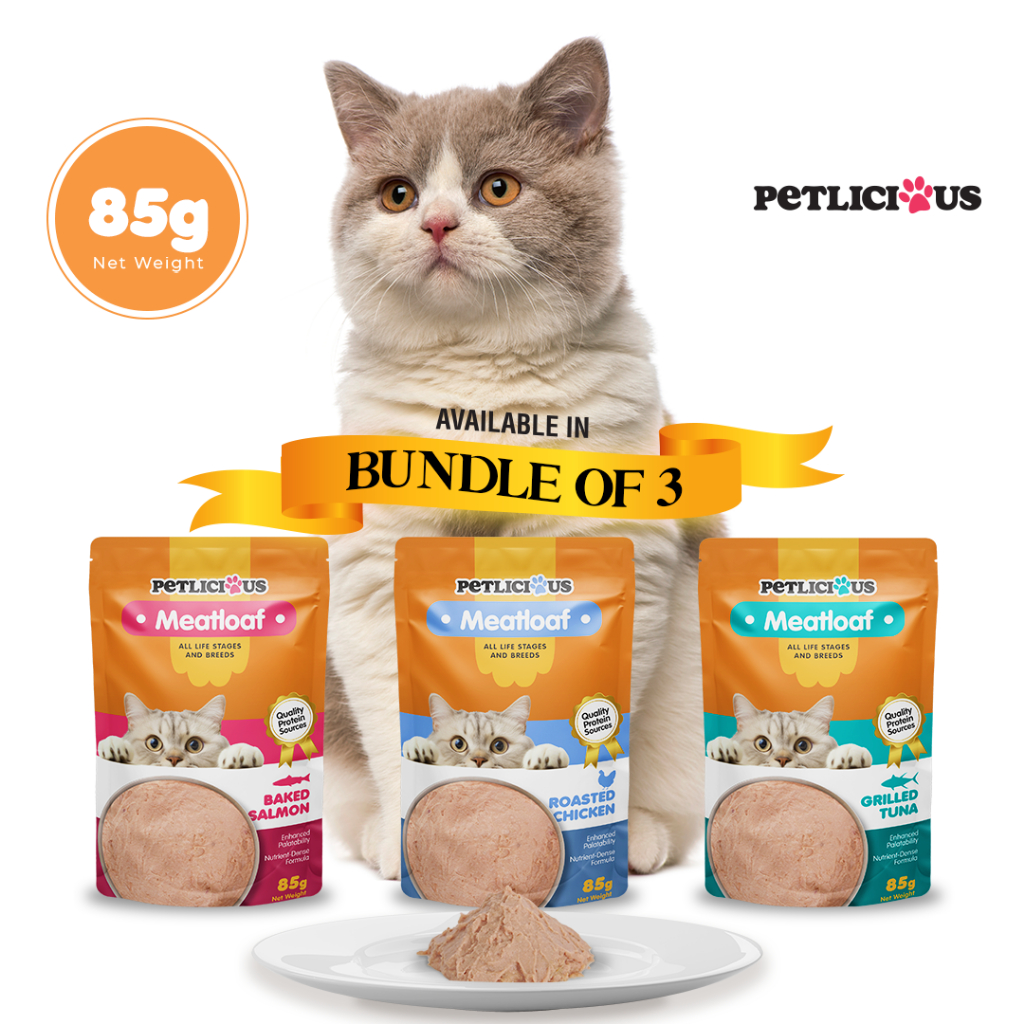 Petlicious Meat Loaf Adult Cat Kitten Wet Food Pouch Chicken Salmon ...