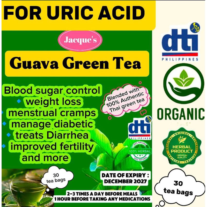 GUAVA TEA, BAYABAS LEAVES TEA , 30 TEA BAGS | Shopee Philippines