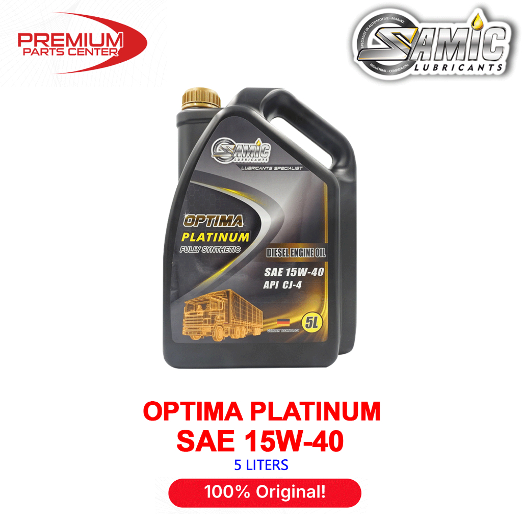SAMIC OPTIMA PLATINUM 15W-40 FULLY SYNTHETIC DIESEL ENGINE OIL API CJ-4 ...