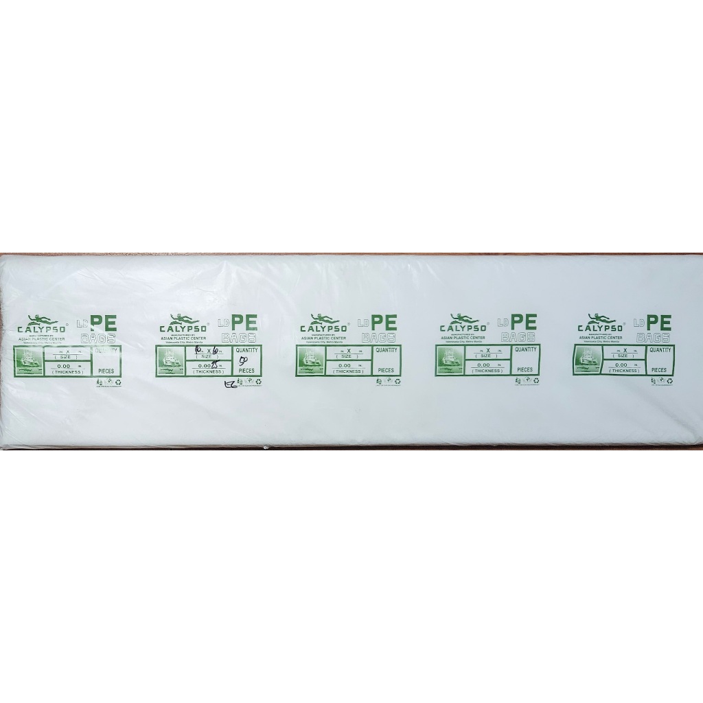 Calypso 40x60 Inches PE Polyethylene Plastic Bag (Thickness - .0025 ...