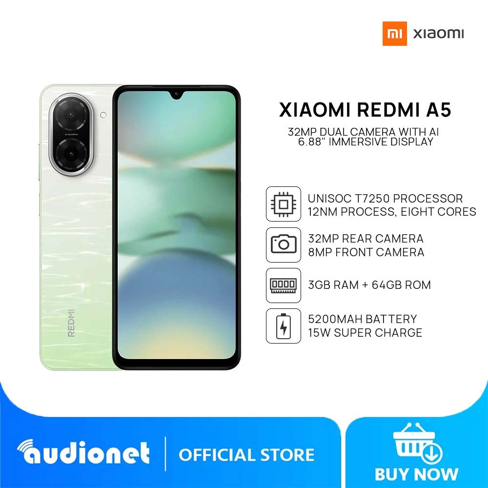 Xiaomi Redmi A5 Global Version I 3GB RAM 64GB I UNISOC T7250 I CPU  Display