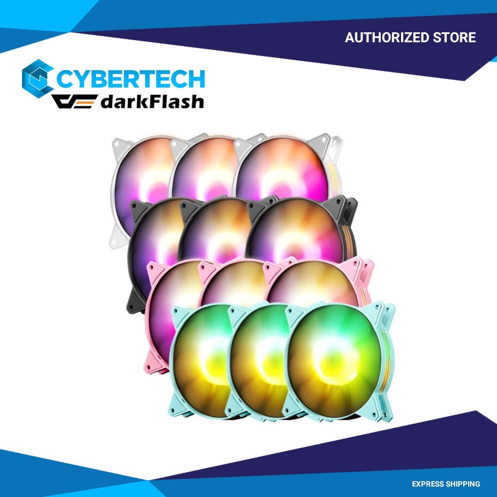 DarkFlash C6Ms 3 In 1 Pack Combo Aurora Spectrum RGB Fans | Shopee