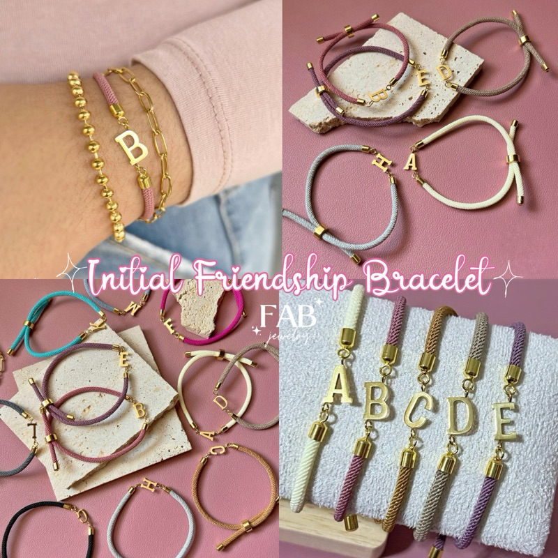 FAB |Trending Friendship/Couple Initial Bracelet | On Hand | (Stainless ...