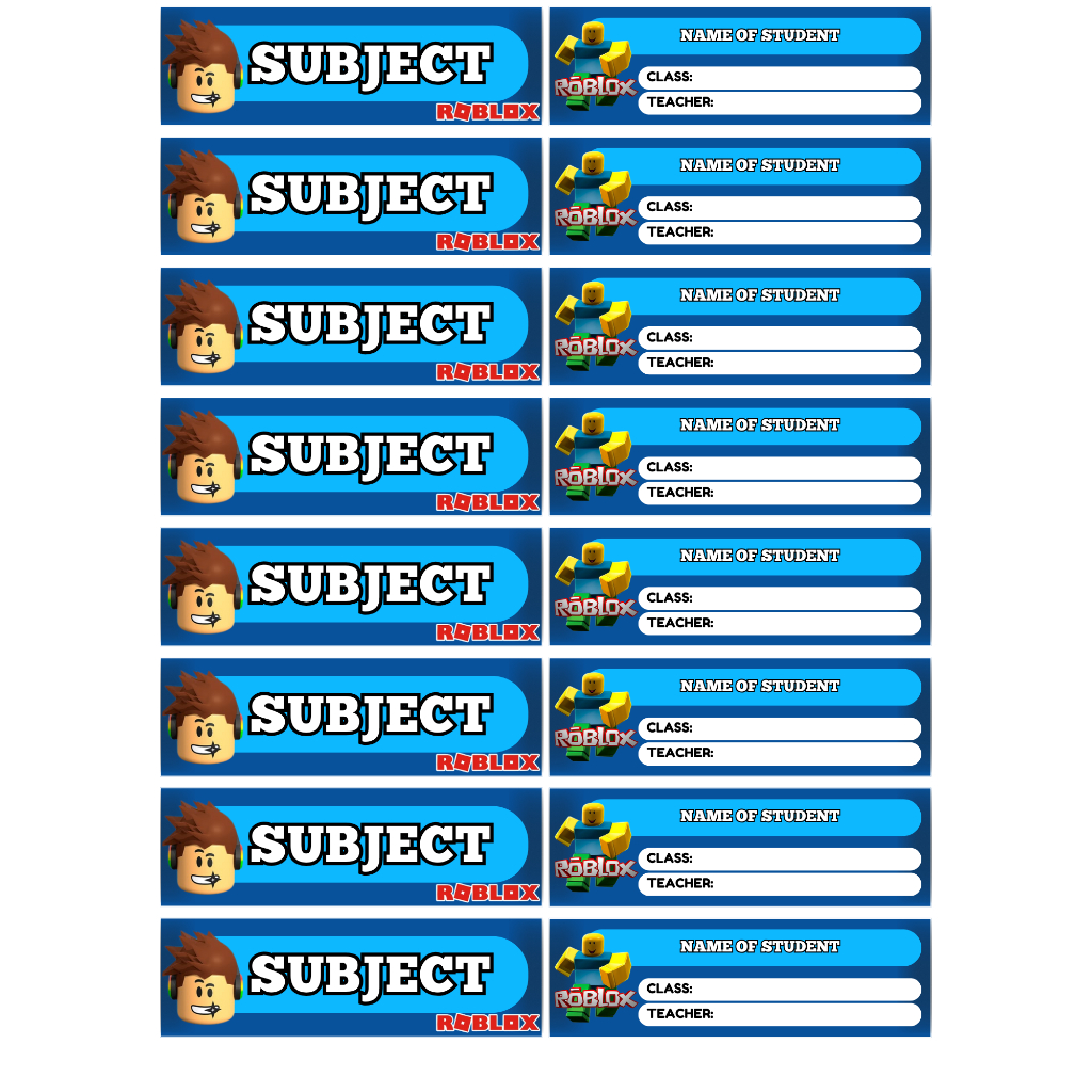 Customized Subject + Name Label Stickers for Notebooks | Shopee Philippines