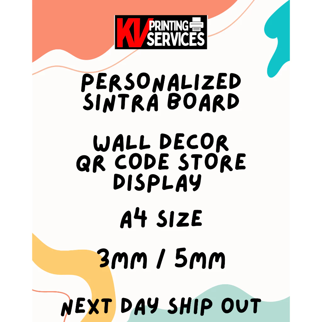 CUSTOMIZED SINTRA BOARD QR CODE / STORE DISPLAY / PHOTO WALL DECOR AND ...