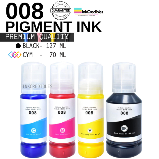 008 PIGMENT INK COMPATIBLE FOR ECOTANK L6460 L6490 L6550 L6580 L15150 ...