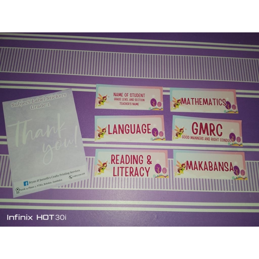 Subject Label Sticker and Name Label Sticker | Shopee Philippines