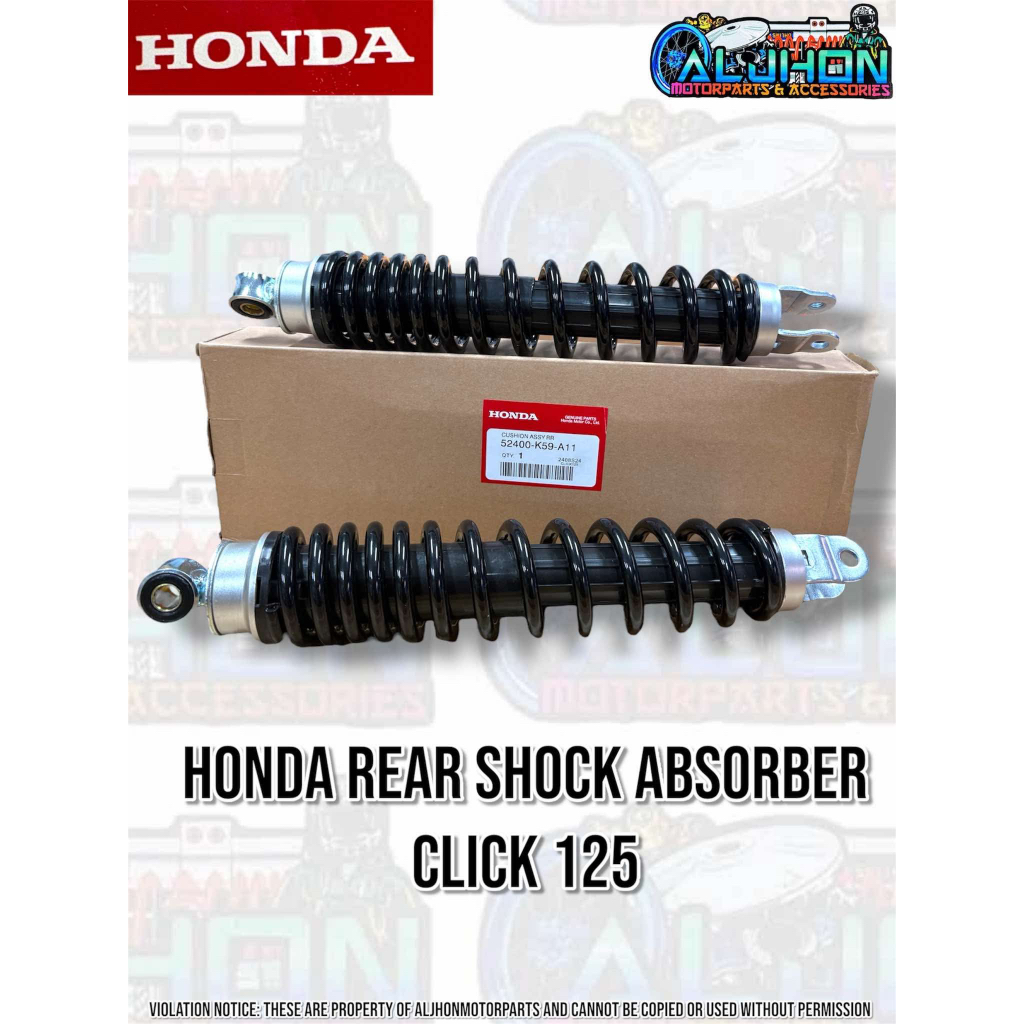 1PC HONDA STOCK REAR SHOCK ABSORBER FOR CLICK125/150 ( BLACK ) 52400 ...