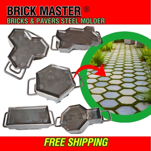 Brick Master stepping stone metal molder, paving blocks metal molders ...