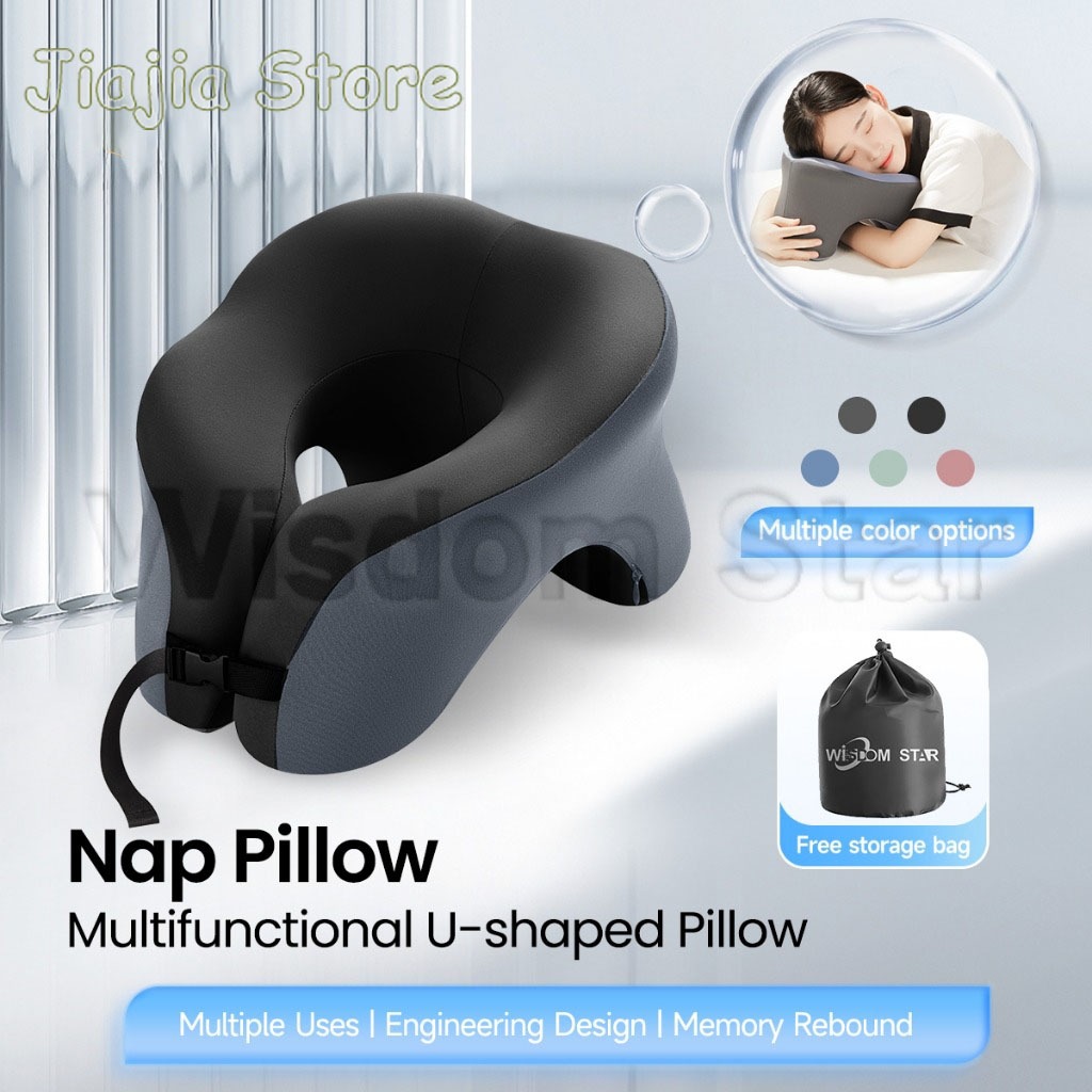 Nap Neck Pillow Ergonomic Nap Pillow for Office/Travel U-shaped Lunch ...