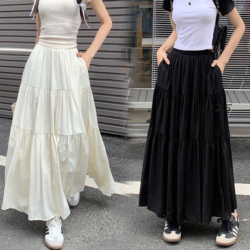 sachin and babi light blue dress VONDA Womens Back Zip Up Straight Leg Long Skirts Casual Loose Maxi Skirt  Dress Plus (Western Fashion)