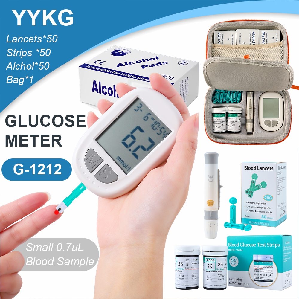 YYKG Glucose Meter Complete Set 5sRapid Detection Glucometer Test Kit ...