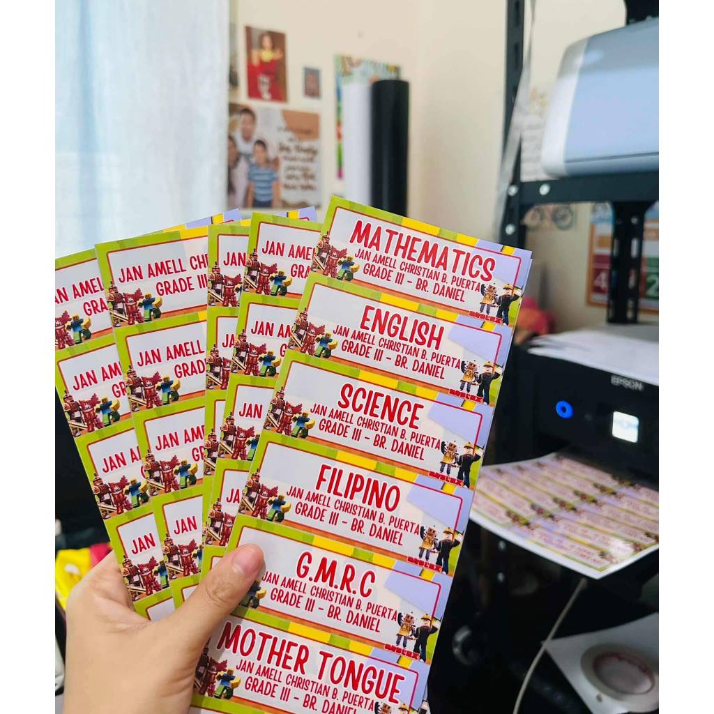 Personalized Sticker label for Notebook and Books with phototop ...