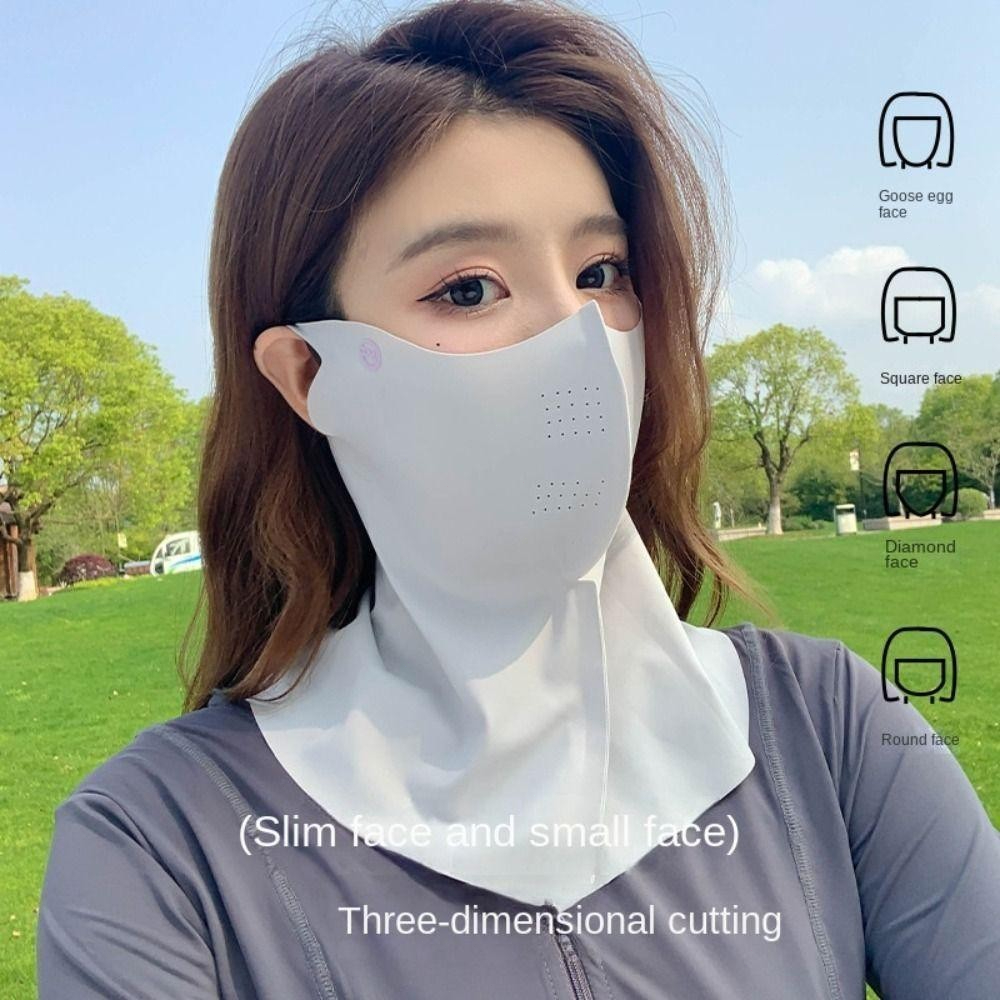 Ice silk sunscreen mask seamless breathable sunshade multifunctional ...