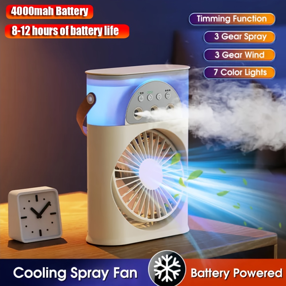 4000mah Spray Fan Hole Humidification Small Refrigeration Air ...