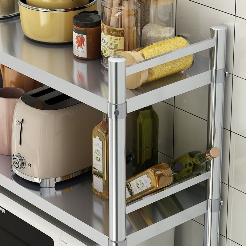 3 Layer Stainless steel storage rack for microwave oven wall mount ...
