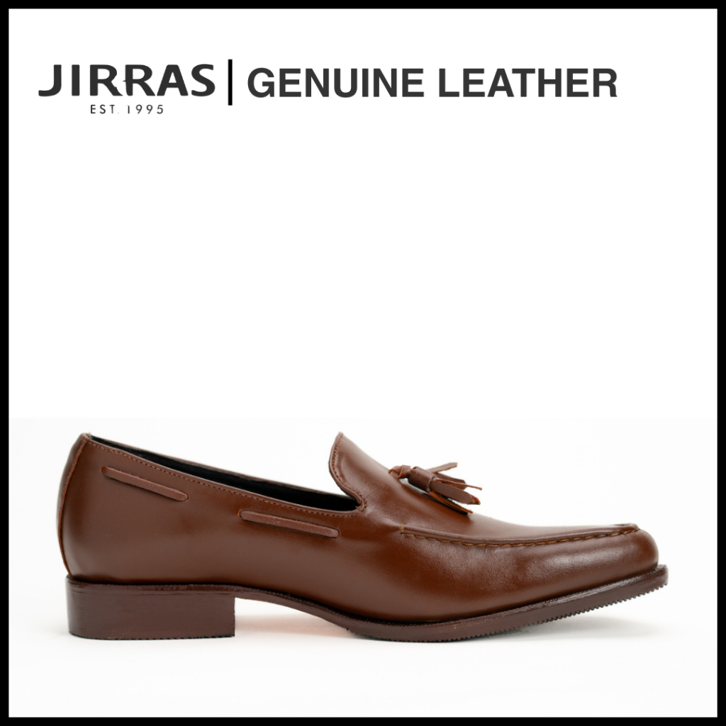 JIRRAS Men Tassel Loafer Shoes Choco Brown Darius | Shopee Philippines