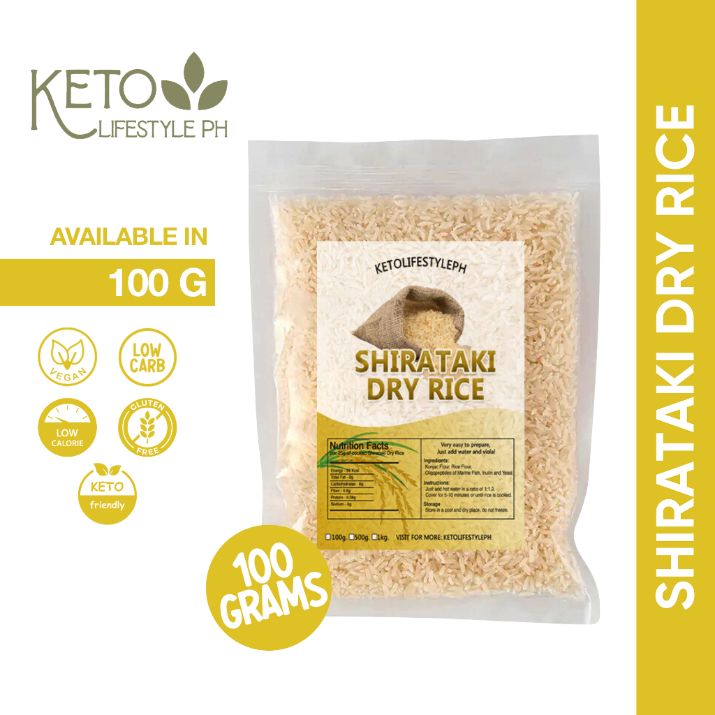 Dry | Dried Shirataki Rice Konjac 100g (KETO/Low-carb/Low Calorie ...