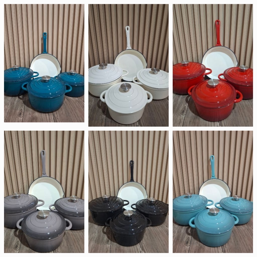 GN Enamel coating Cast Iron cookware nonstick induction ready | Shopee ...
