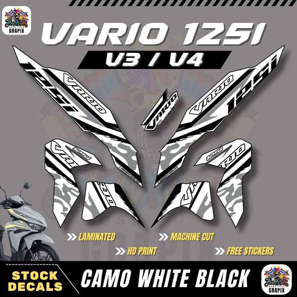 Click Vario V3 Stock Decals Sticker Camo Design - Laminated Weather ...