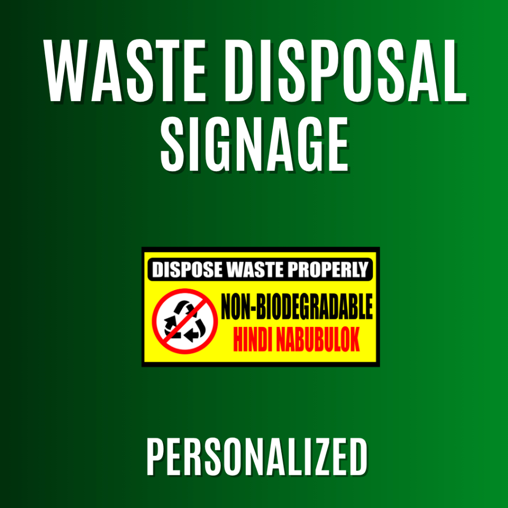 dispose waste properly sign pvc sintra 3.5x7 wate disposal signage ...