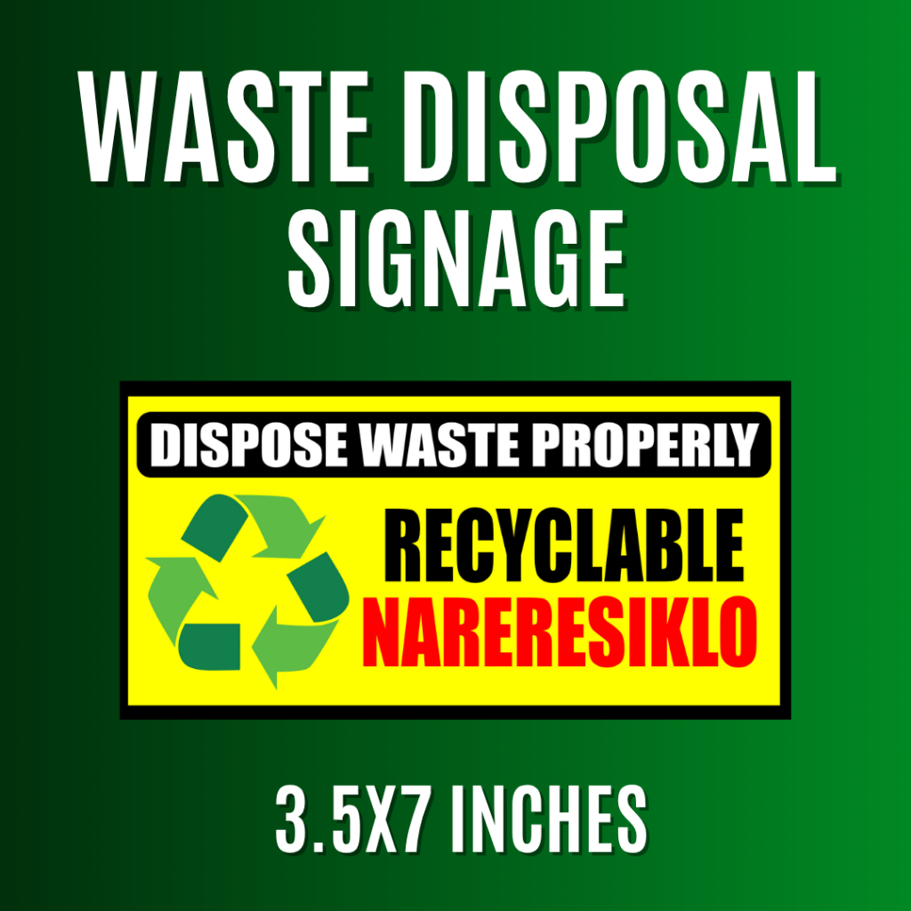 dispose waste properly sign pvc sintra 3.5x7 wate disposal signage ...