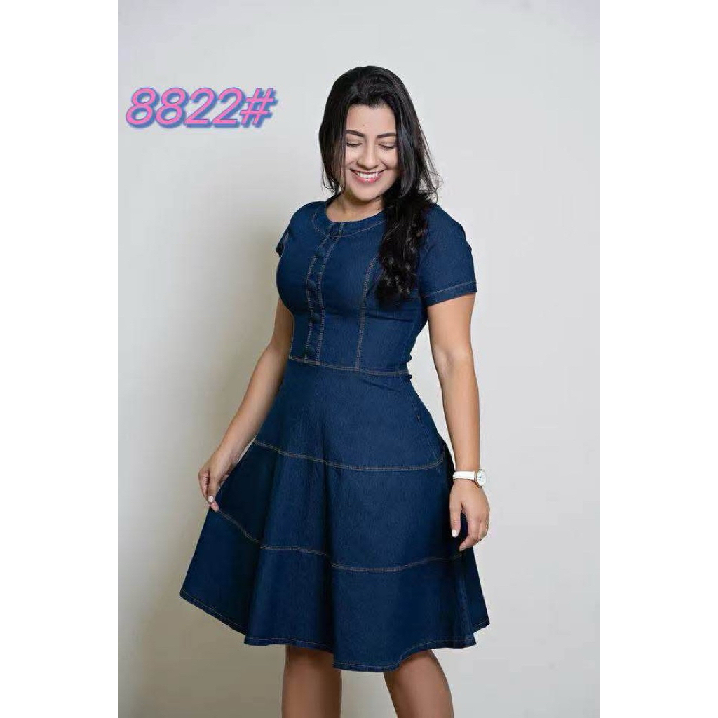 Fashion Elegant Denim Dress | Shopee Philippines