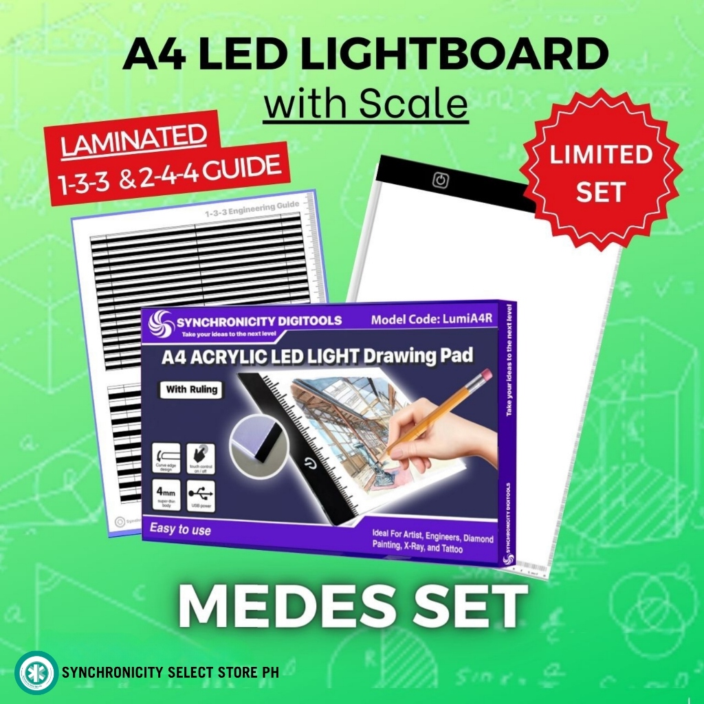 LUMIA4R LED A4 Light Pad with Ruling Guides – Synchronicity Digitools ...
