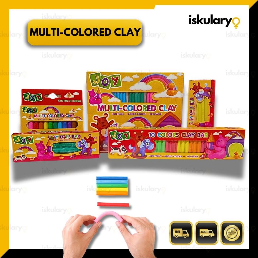 JOY Multi-Colored Modelling Clay for Kids –Non-Toxic Clay Bar & Stick ...