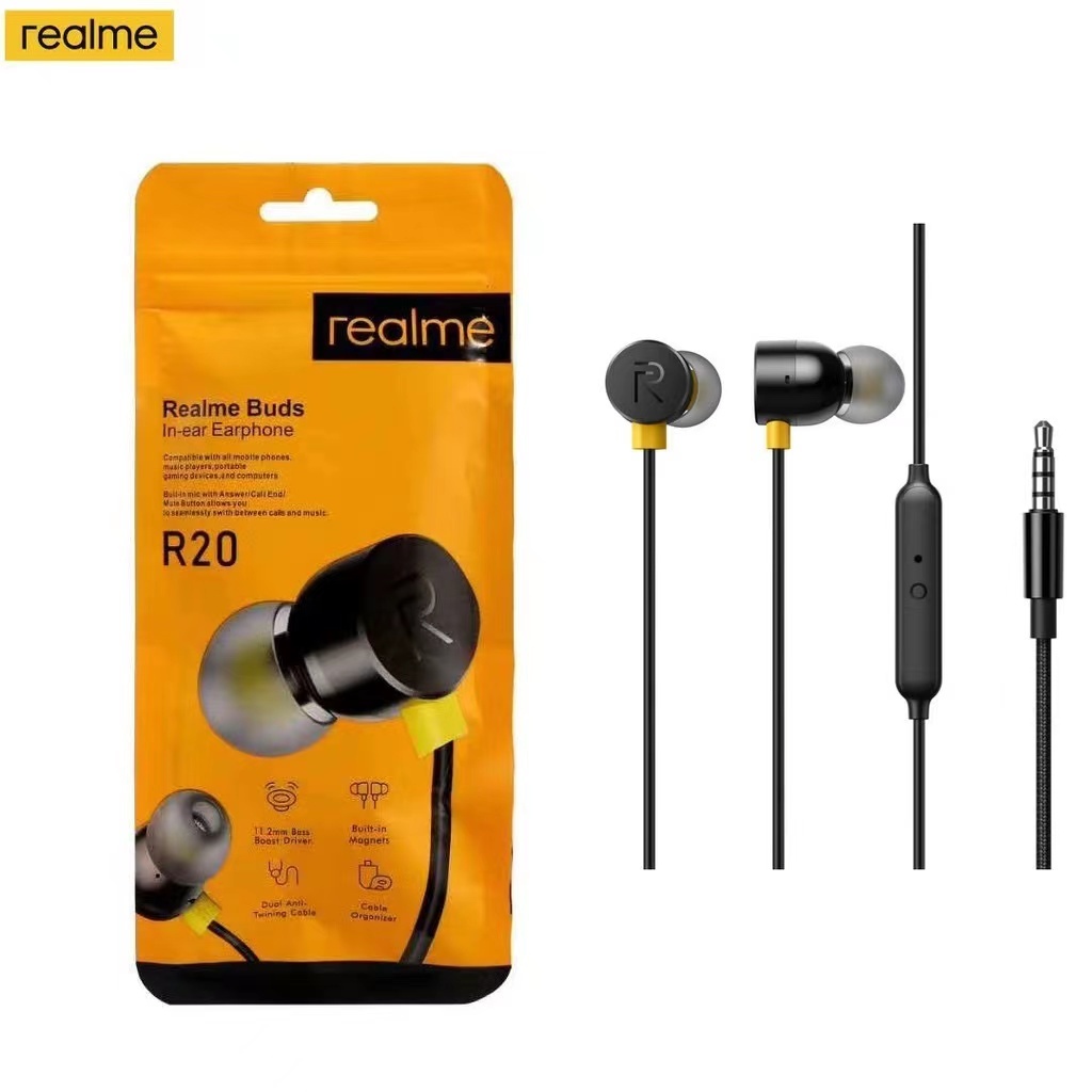 Realme R20 Earbuds 2 Earbuds 3 Earphone 3.5mm In-ear Universal Headset ...