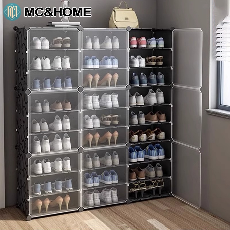 MC&HOME Shoe Rack Multi-Layer Shoe Cabinet Dust-Proof Storage Boxes ...