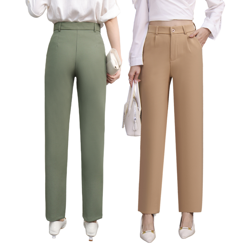 Non-Garter Slacks Pants Office Formal Wear High Waist 249-1# 25 to 32 ...