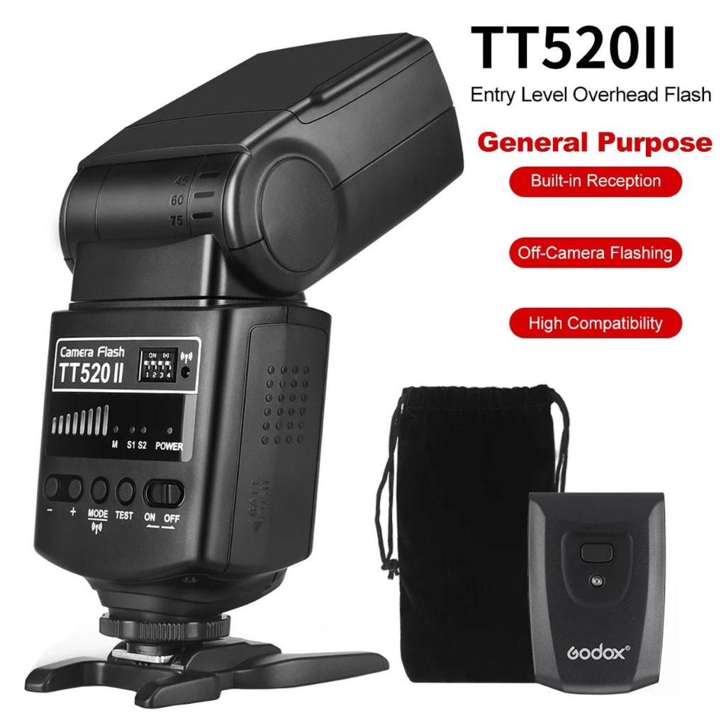 Godox Thinklite Camera Flash TT520II with Build-in 433MHz Wireless ...