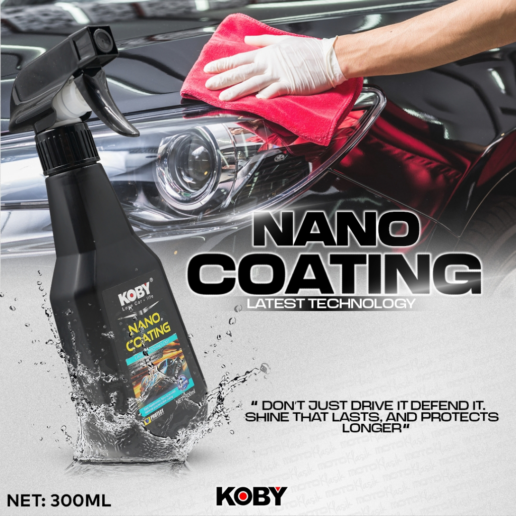 KOBY NANO COATING SPRAY 300ML HYDROPHOBIC POLISH LIQUID CARE ...