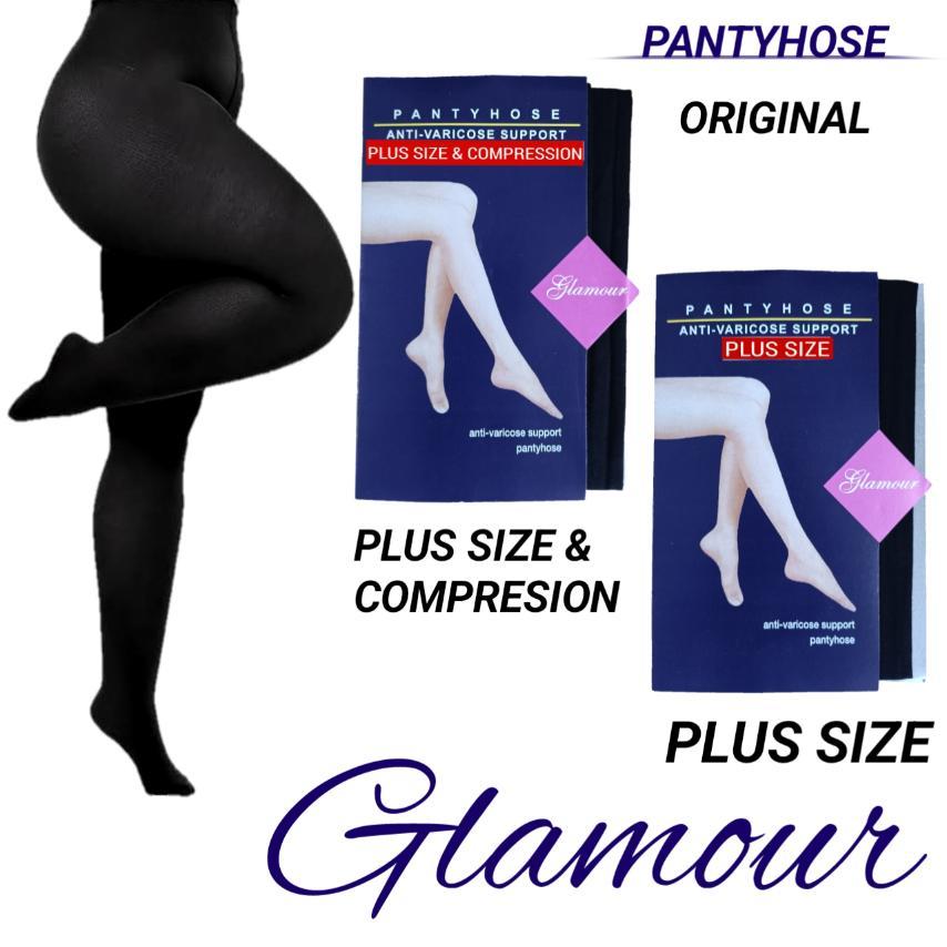 Plus Size Black Pantyhose Stockings 80D & 110D Anti Varicose ...