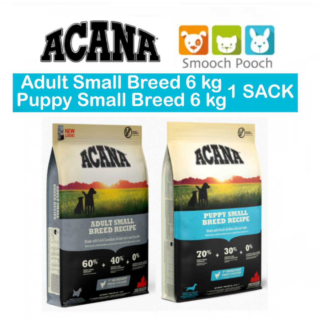 Curated visual reference: Acana Small Breed Puppy Prebiotic Dog Food Reference: Acana Small Breed For Adult Puppy 6 Kilo 1Sack