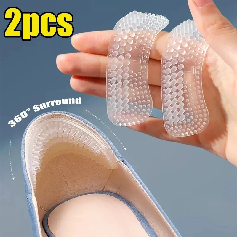 1Pair Silicone Inserts Soft Massage Silica Gel Fabric Shoe Pads Liner ...