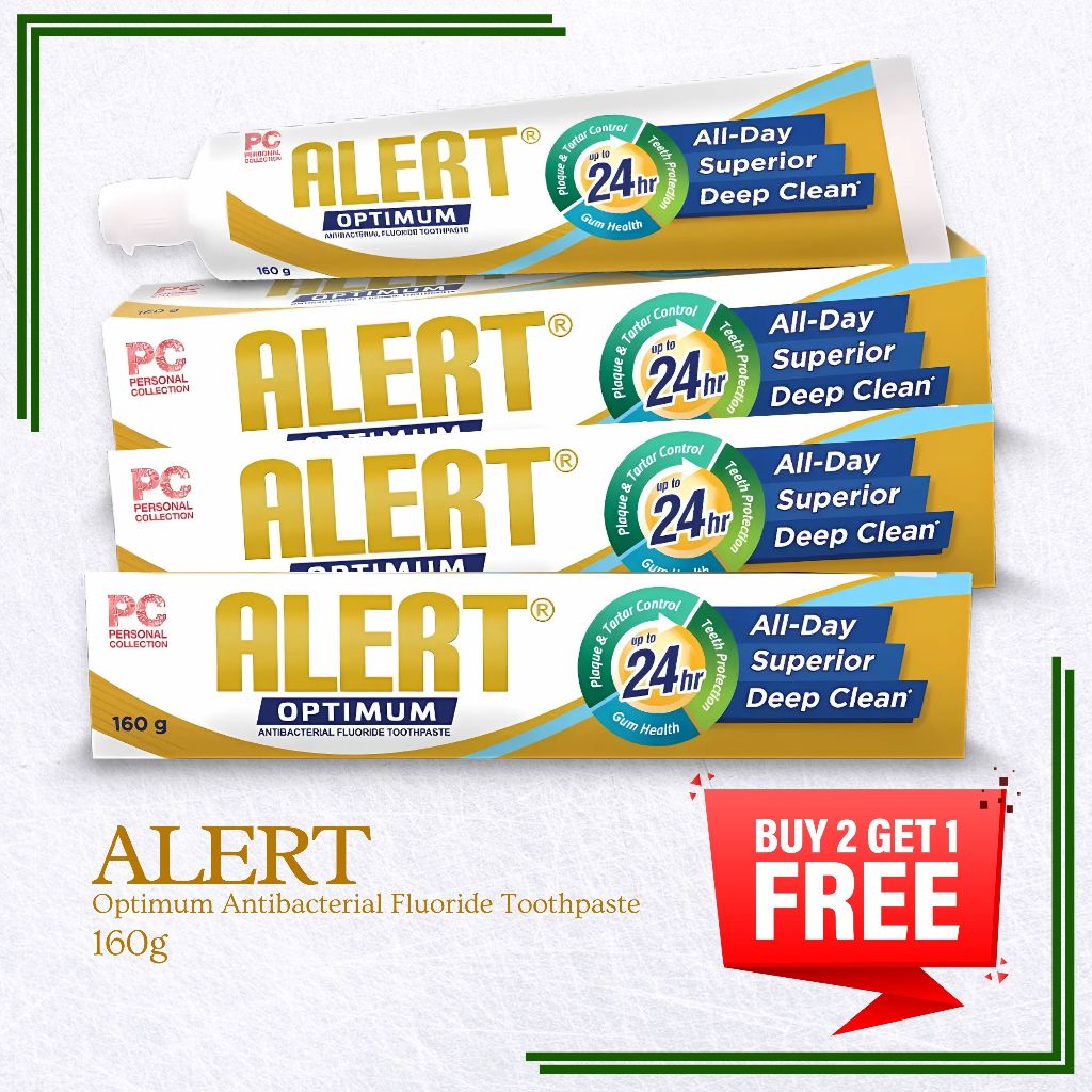 Buy1 take 1 Alert Optimum Antibacterial Fluoride Toothpaste 160g ...