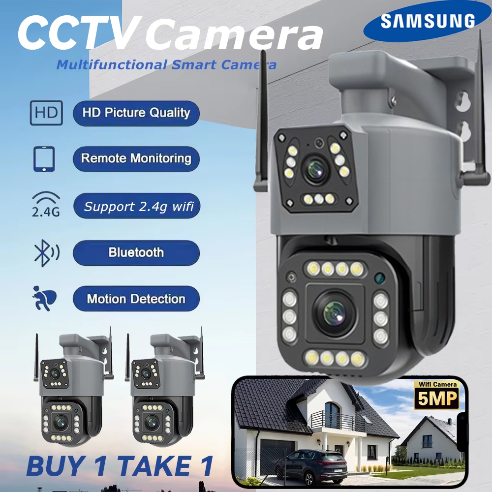 V380 PRO Outdoor CCTV Camera Dual Lens No WIFI Needed 50MP 360 ...