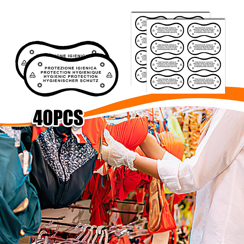 40Pcs/set Hygiene Label Clear Tape Swimwear Label Bikini Try On Label ...