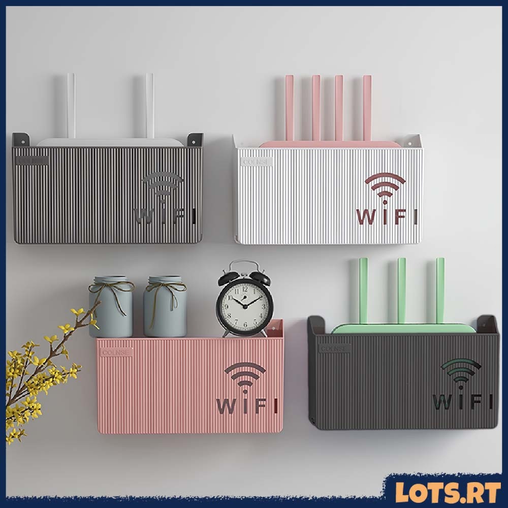 Plastic Wall Mounted Router Storage Box Wifi Router Holder Router ...