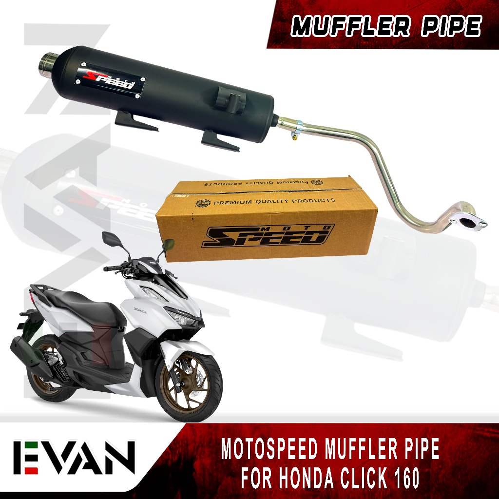 EVAN.SHOP MOTOSPEED MUFFLER PIPE FOR HONDA CLICK 160 MOTORCYCLE 1919 ...
