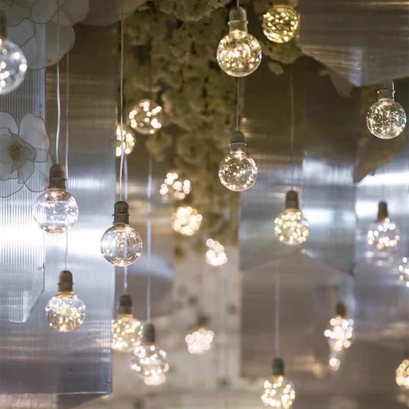 New Wedding Props Tungsten Hanging String LED Lights Wedding Ceiling ...